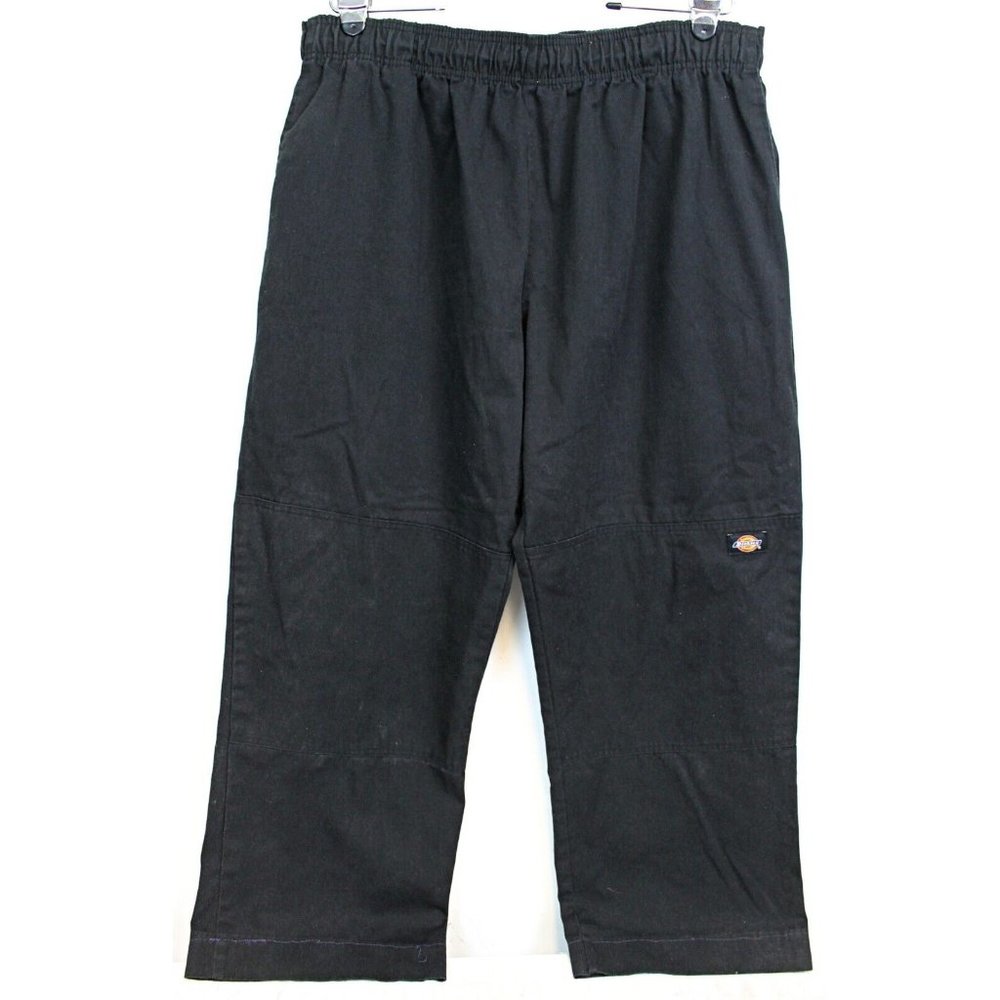 Dickies Men Sz 2XL Summit Chef Black Pants Bottoms Straight Leg Work Uniform